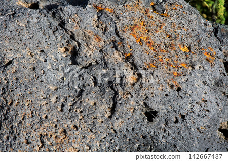 Lava stone volcanic texture detail from La Palma Lava stone volcanic texture detail from La Palma 142667487