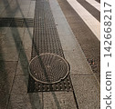 Manhole and braille block 142668217