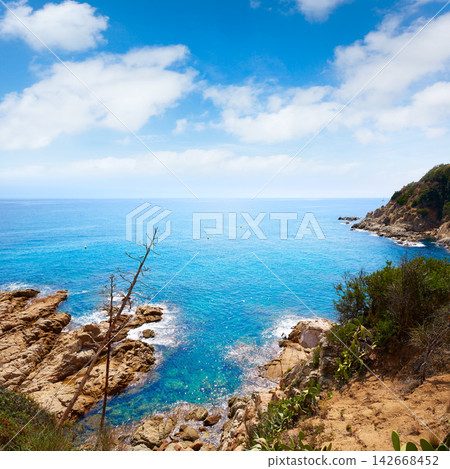 Costa Brava beach Lloret de Mar Catalonia Spain 142668452