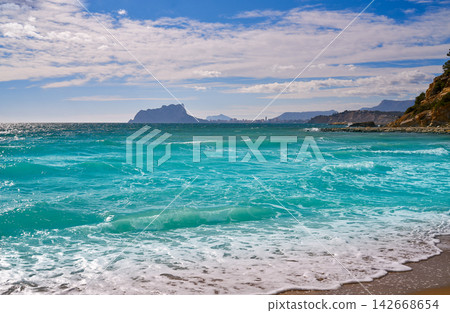 El Portet beach in Moraira of Spain El Portet beach in Moraira of Spain 142668654
