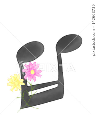 音符與波斯菊 142668739