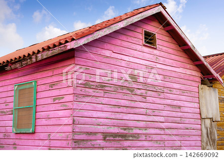 Mahahual Caribbean wood painted walls Mahahual Caribbean wood painted walls 142669092
