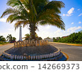 Mahahual word sign and lighthouse Mexico 142669373
