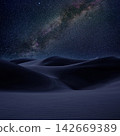 Desert dunes sand in milky way stars night 142669389