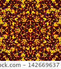 Golden flower seamless pattern 142669637