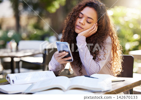 University, book or phone by woman in park for internet, social media or school newsletter info. Education, smartphone or gen z student with e learning app, scholarship or campus registration sign up University, book or phone by woman in park for internet, social media or school newsletter info. Education, smartphone or gen z student with e learning app, scholarship or campus registration sign up 142670133