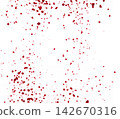 Paint red blood droplet attack up splashing. Paint explosion splatter to mid air. Red color leak spill. White background isolated high speed shutter freeze. Blood splash explosion up in line 142670316