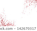 Paint red blood droplet attack up splashing. Paint explosion splatter to mid air. Red color leak spill. White background isolated high speed shutter freeze. Blood splash explosion up in line 142670317