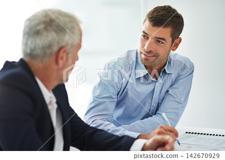 Documents, meeting and business people in a law firm for discussion, b2b contract and consulting. Corporate lawyer, professional and men with paperwork for legal planning, teamwork and collaboration Documents, meeting and business people in a law firm for discussion, b2b contract and consulting. Corporate lawyer, professional and men with paperwork for legal planning, teamwork and collaboration 142670929