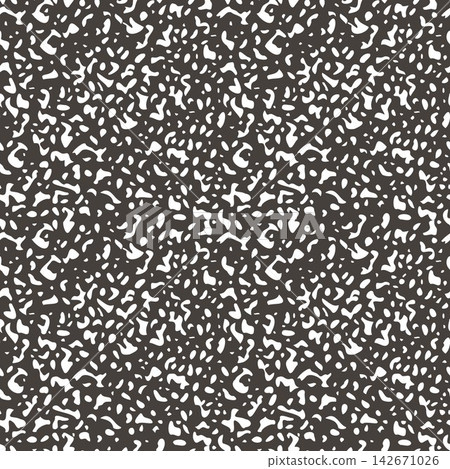 Black and white abstract seamless pattern with irregular organic shapes in modern vector style Black and white abstract seamless pattern with irregular organic shapes in modern vector style 142671026
