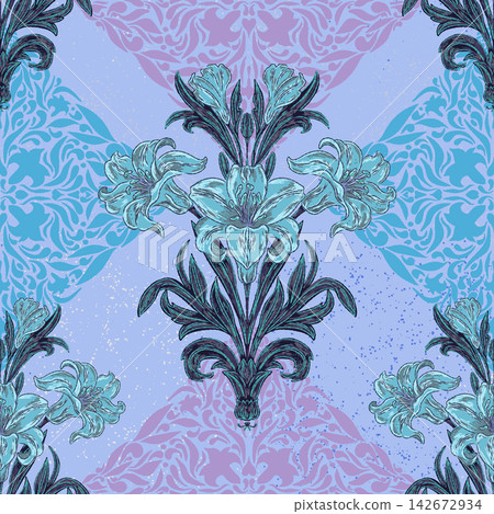 seamless pattern with flowers seamless pattern with flowers 142672934