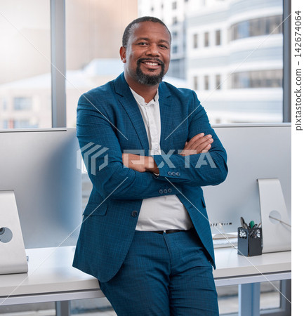African businessman, portrait and office with arms crossed, smile and confidence for goals. Writer, professional news editor and expert reporter for content creation, publishing and press startup African businessman, portrait and office with arms crossed, smile and confidence for goals. Writer, professional news editor and expert reporter for content creation, publishing and press startup 142674064