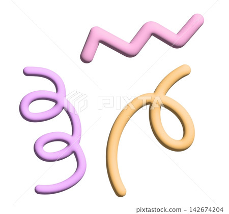 3D line and abstract doodles for embossed decoration, logo, icon, social media post, poster, postcard, cute patch, 3d printing, pin, brooch, fashion, card, design, sign, symbol, business 3D line and abstract doodles for embossed decoration, logo, icon, social media post, poster, postcard, cute patch, 3d printing, pin, brooch, fashion, card, design, sign, symbol, business 142674204