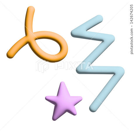 3D line, abstract doodle and star for embossed decoration, logo, icon, social media post, poster, postcard, cute patch, 3d printing, pin, brooch, fashion, card, design, sign, symbol, business 3D line, abstract doodle and star for embossed decoration, logo, icon, social media post, poster, postcard, cute patch, 3d printing, pin, brooch, fashion, card, design, sign, symbol, business 142674205