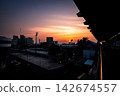 Bangkok cityscape and stadium at dusk 142674557