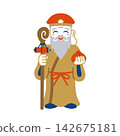 A simple and cute illustration of Jurōjin (one of the Seven Lucky Gods) 142675181