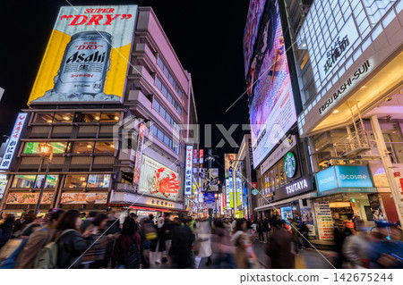 大阪道頓堀夜景(大阪府大阪市中央區) 大阪道頓堀夜景(大阪府大阪市中央區) 142675244