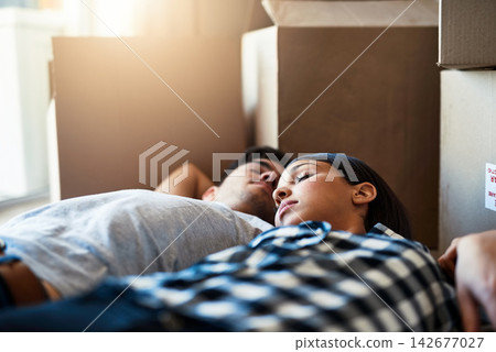 Couple, rest and sleeping by boxes in new home with relax for property investment and moving day for homeowner. Achievement, people and dream house purchase with nap, real estate and mortgage sale Couple, rest and sleeping by boxes in new home with relax for property investment and moving day for homeowner. Achievement, people and dream house purchase with nap, real estate and mortgage sale 142677027