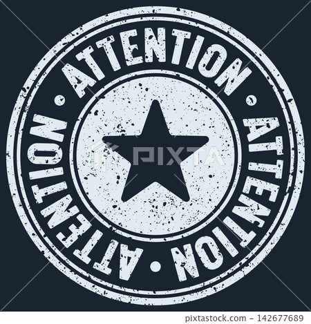 attention stamp attention stamp 142677689