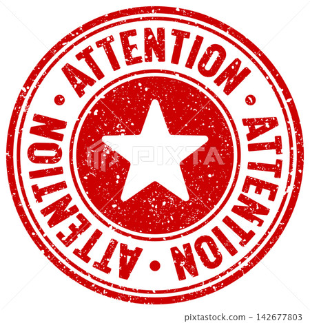 attention stamp attention stamp 142677803