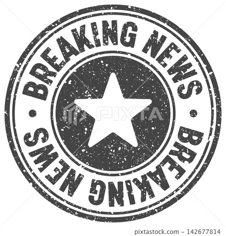 breaking news stamp 142677814