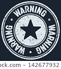 warning stamp 142677932