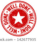 well done stamp 142677935