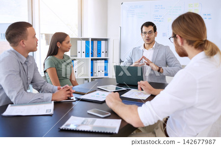 Business, people and office with laptop for teamwork, collaboration and employee training with mentor. Support, help and learning in boardroom with meeting for career or skill growth and development Business, people and office with laptop for teamwork, collaboration and employee training with mentor. Support, help and learning in boardroom with meeting for career or skill growth and development 142677987