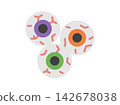 Illustration of a colorful eyeball icon for Halloween 142678038