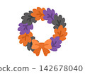 Illustration of a Halloween wreath icon 142678040