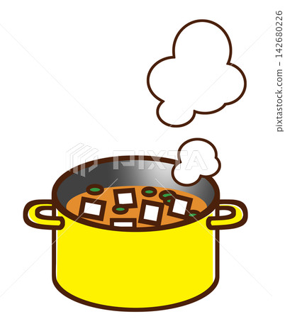 Tofu miso soup (served in a pot with two handles) Tofu miso soup (served in a pot with two handles) 142680226