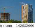 Modern architecture takes shape during construction in a bustling urban development 142682000