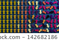 Colorful Arrow Pattern Showing Conflicting Directions and Orderly Upward Movement 142682186