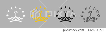 Tajikistan logo simple outline sticker, badge yellow, black, white, black contour layouts set. Tajikistan national emblem silhouette flat icons. Tajikistan logo simple outline sticker, badge yellow, black, white, black contour layouts set. Tajikistan national emblem silhouette flat icons. 142683159