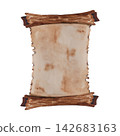 Old parchment scroll isolated on white background 142683163