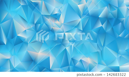 Blue triangle background. Winter Christmas bg. Blue low poly Blue triangle background. Winter Christmas bg. Blue low poly 142683322