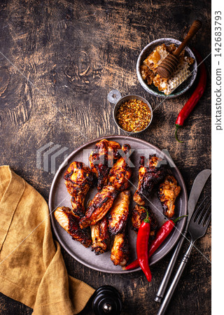Honey sweet chili fried chicken 142683793