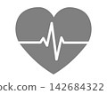 ECG waveform icon (heart shape) 142684322