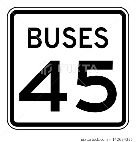 American road signs: Bus speed limit American road signs: Bus speed limit 142684355