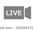 Live streaming icon (live broadcast silhouette) 142684372