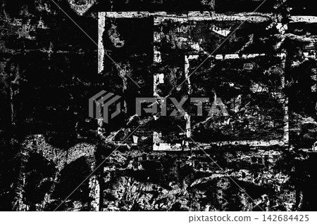 Black and white grunge texture background. High contrast black and white grunge texture, distressed layers, rough marks, abstract weathered surface. Monochrome background for posters, graphic design Black and white grunge texture background. High contrast black and white grunge texture, distressed layers, rough marks, abstract weathered surface. Monochrome background for posters, graphic design 142684425