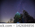 Constellation in winter and the Milky Way 142684856