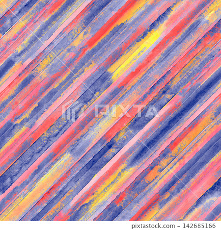 Vibrant diagonal watercolor stripes Vibrant diagonal watercolor stripes 142685166