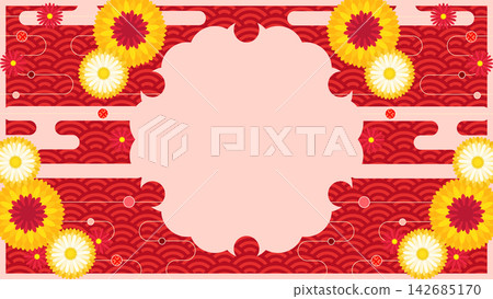 Chrysanthemum and autumn-colored thumbnail background material Chrysanthemum and autumn-colored thumbnail background material 142685170