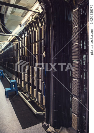 Data Center Network Cabling and Server Infrastructure Data Center Network Cabling and Server Infrastructure 142686075