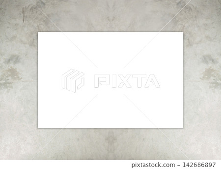 White Poster Mockup on Textured Concrete Wall White Poster Mockup on Textured Concrete Wall 142686897