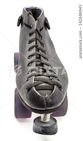 Black Roller Skate Isolated on White Background Black Roller Skate Isolated on White Background 142686945
