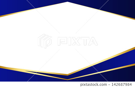 Geometric gradient luxury background with gold metallic frame border 142687984
