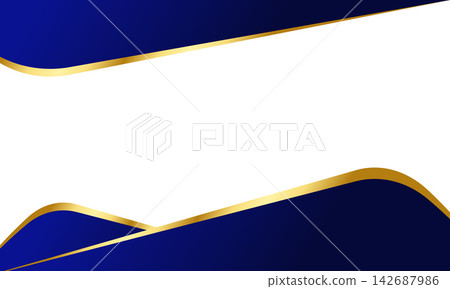 Geometric gradient luxury background with gold metallic frame border 142687986