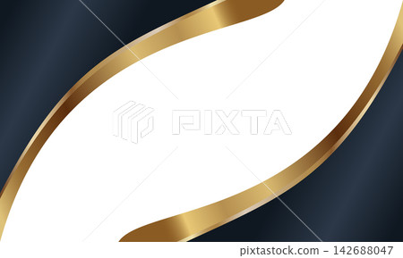 Geometric gradient luxury background with gold metallic frame border 142688047